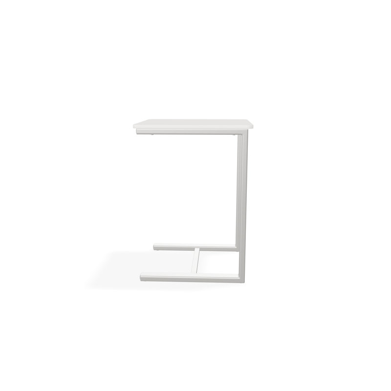 Outdoor Square Side Table, Brown/Snow