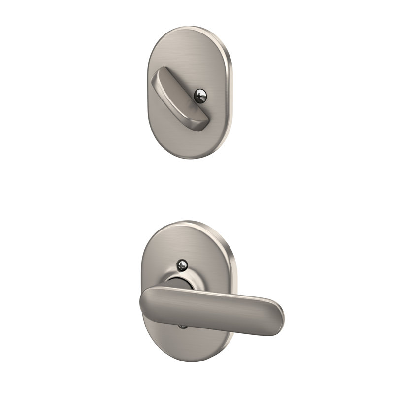 Interior Handleset And Davlin Lever And Interior Single Cylinder Deadbolt Thumbturn With Remsen Trim (Exterior Portion Sold Separately)