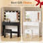 Ensemble coiffeuse avec tabouret et miroir Justan-2041911272