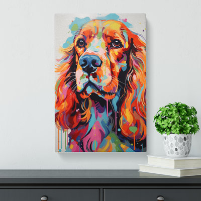 Cocker Spaniel Abstract - Wrapped Canvas Print
