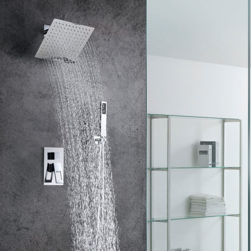 Complete Shower System with Rough in-Valve, Chrome