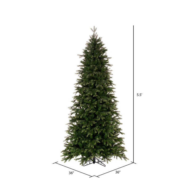 Sapin de Noël artificiel mince Douglas, 5,5 pi
