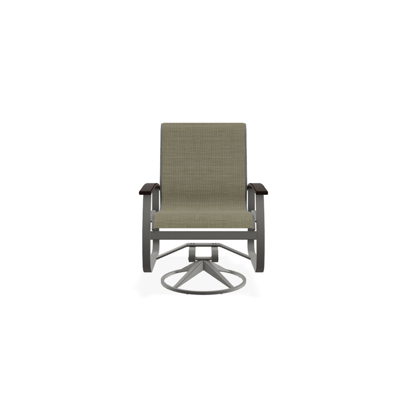 Chaise de patio pivotante Askar, Kona P10, Neige texturée, Bristol taupe Sunbrella®