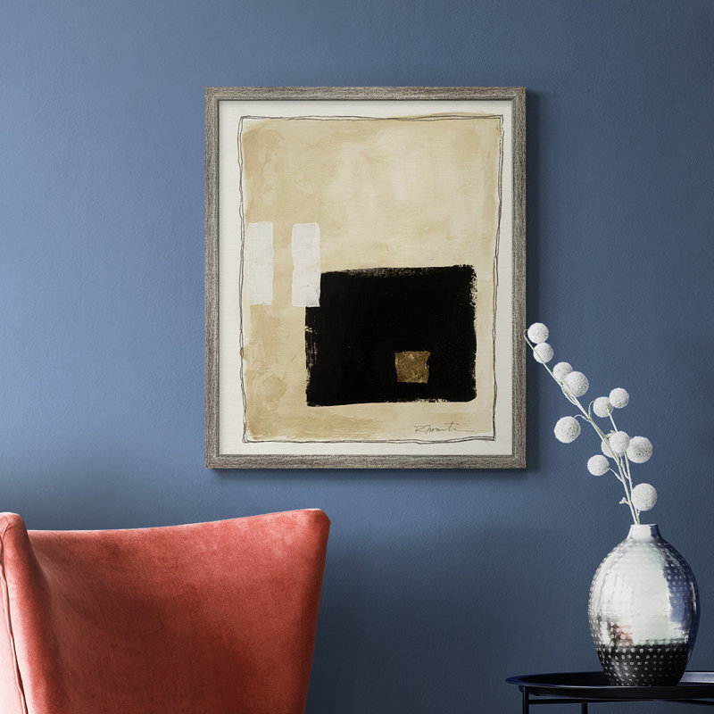 «Inner Musing I», toile encadrée de qualité supérieure - prête à être accrochée, Cadre argent vieilli, H 20 po x l 16 po