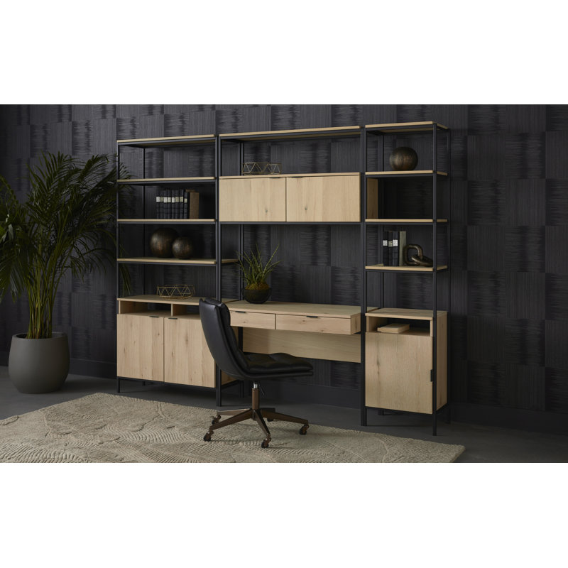 Modular Wall Desk, Brown/Black