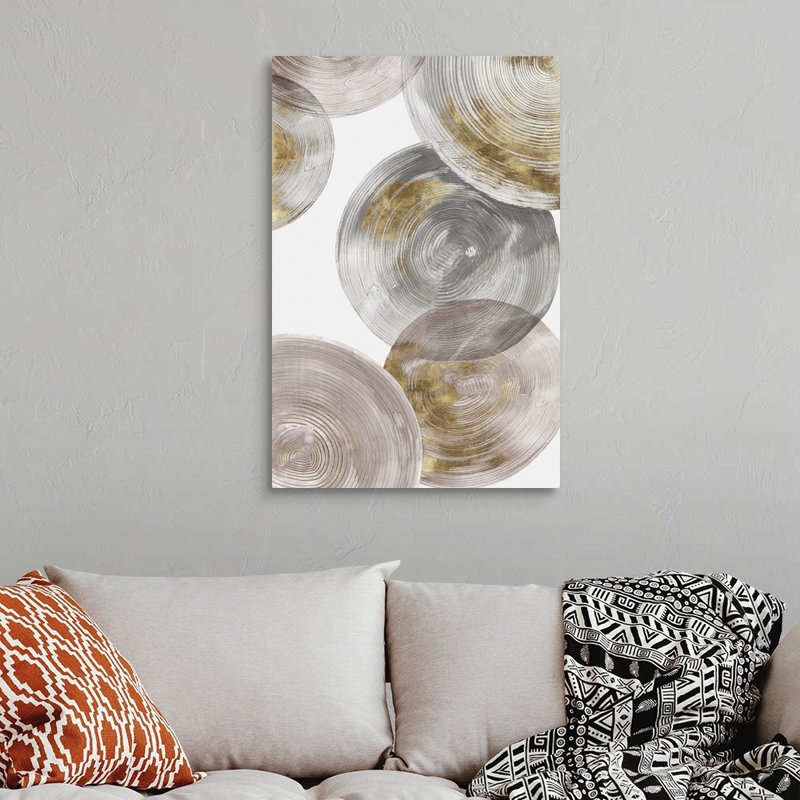 Reproduction d’art sur toile spirales, Toile tendue, H 36 po x l 24 po x P 1,25 po