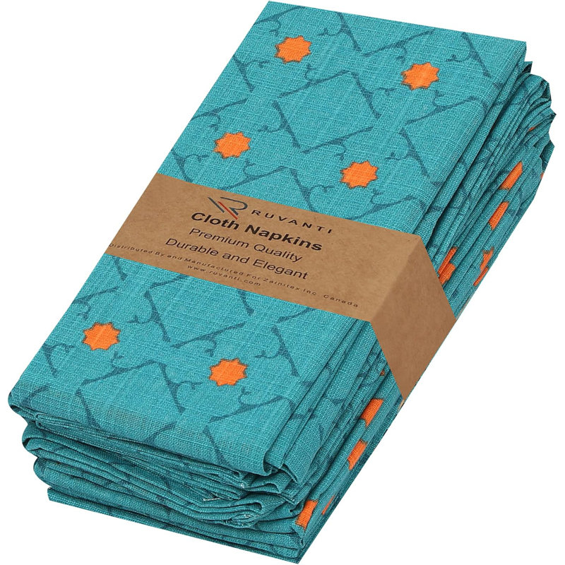 Cloth Napkins Printed, 100% Cotton Table Napkins, Multi-Pattern Square Napkins, 20+ Color, Combo