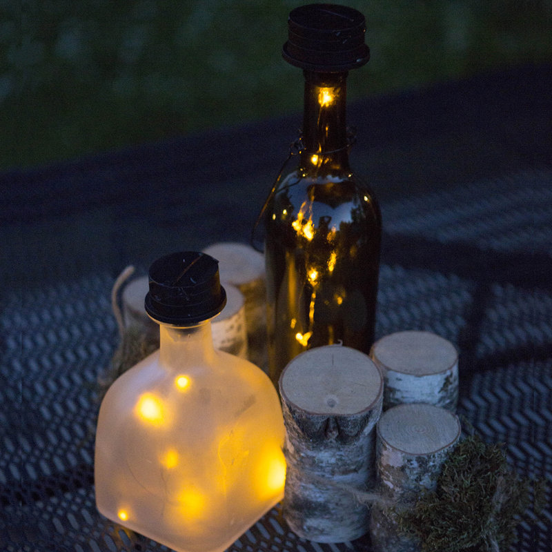 14'' Solar Powered Integrated LED Jar Lantern