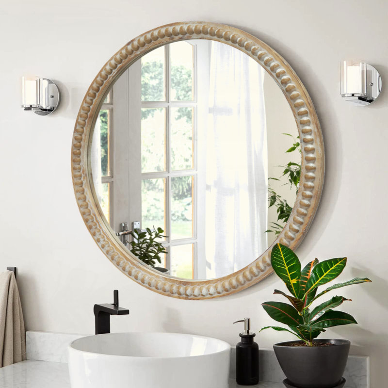 Miroir rond mural, 23,62 po x 23,62 po