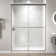 50" - 54" W x 70" H Double Sliding Semi-Frameless Shower Door with 1/4" (6mm) Clear Tempered Glass