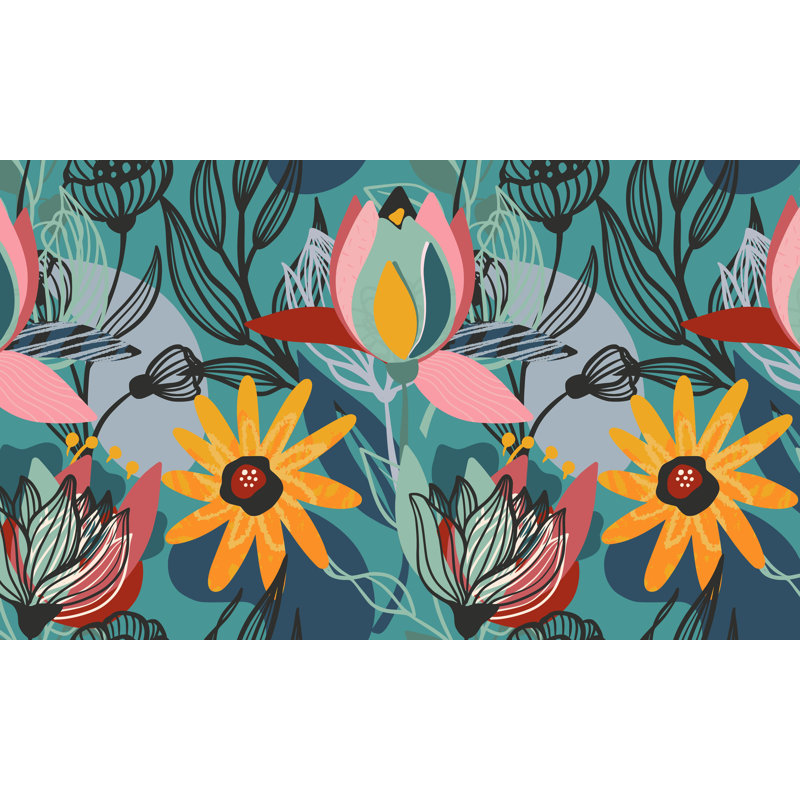 Murale à peler et coller Subria - Botanical Dreams, L 96 po x l 90 po