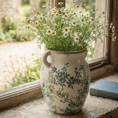Vase en forme de fleur 8,9 po x 7,5 po x 9,6 po Amphora
