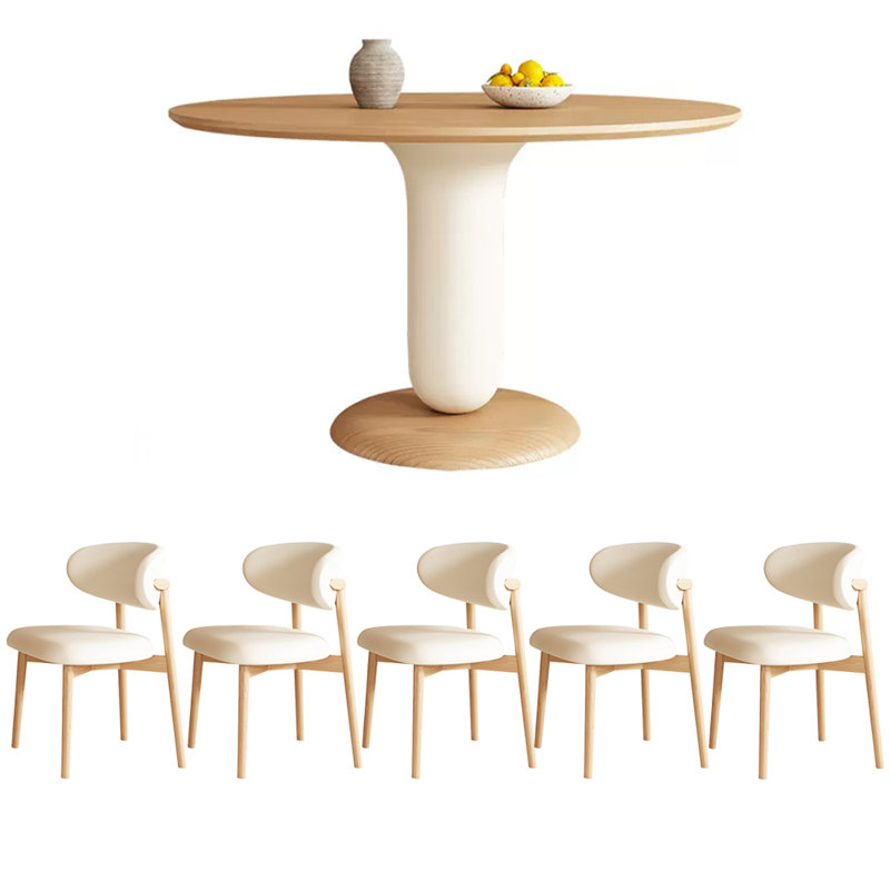Ensemble repas rond, H 29,52 po x L 47,24 po x l 47,24 po
