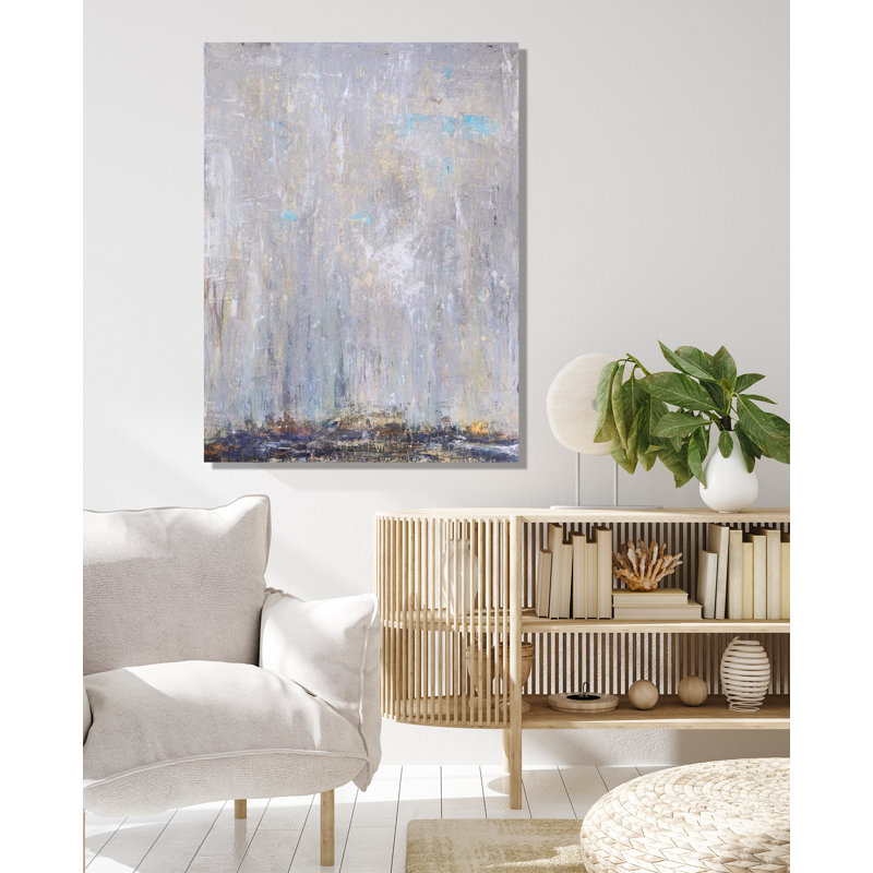 Blue Rain III by John Beard, 40" H x 30" W x 1.5" D, Wrapped Canvas