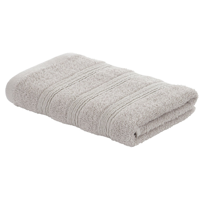 Lurex Bands Bath Towel, Grey/Silver