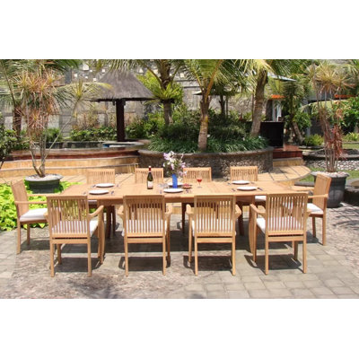 Grote Outdoor 11 - Piece Teak Dining Set