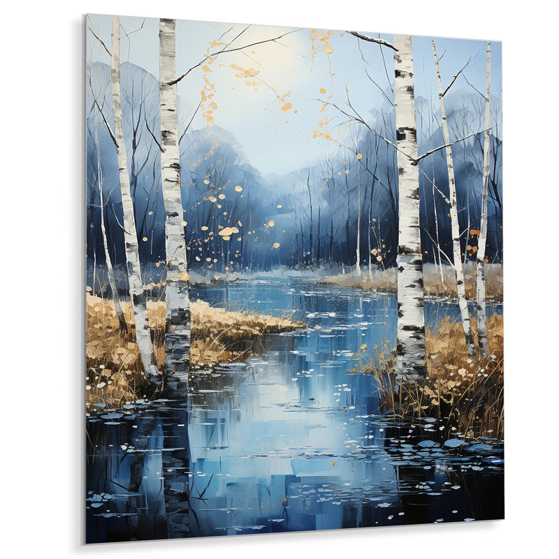 Bouleau bois clair de lune symphonie VII, H 32 po x l 24 po x P 1 po