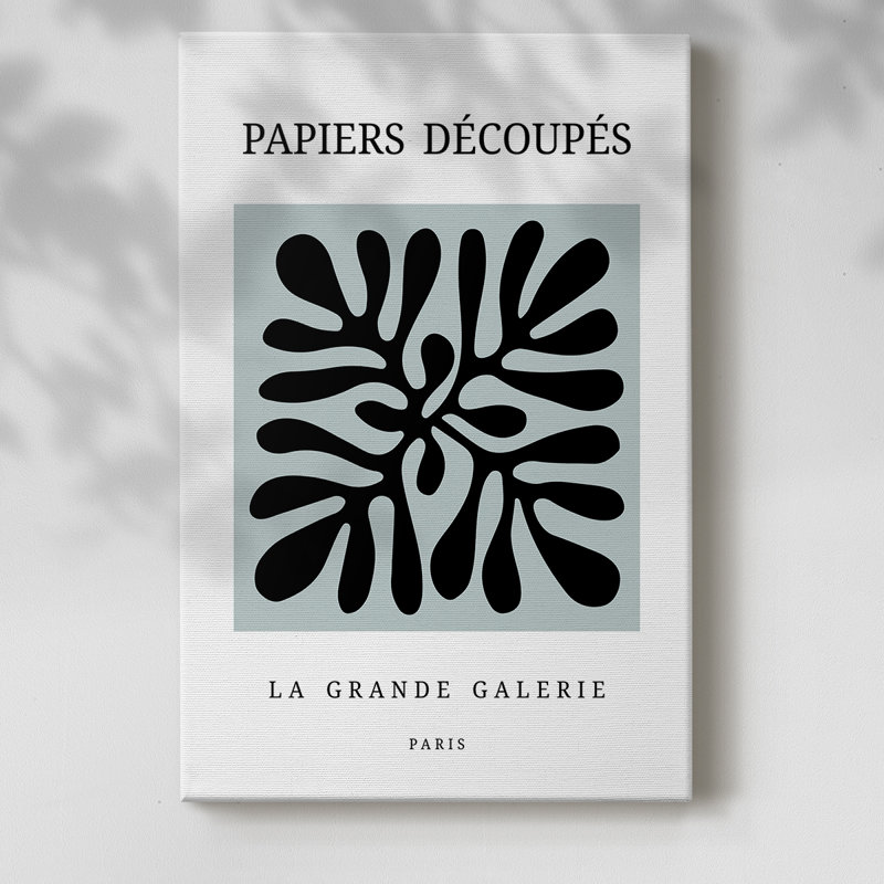Matisse CECXCV, reproduction d'art encadrée, Sarcelle / Noir, H 12 po x l 8 po