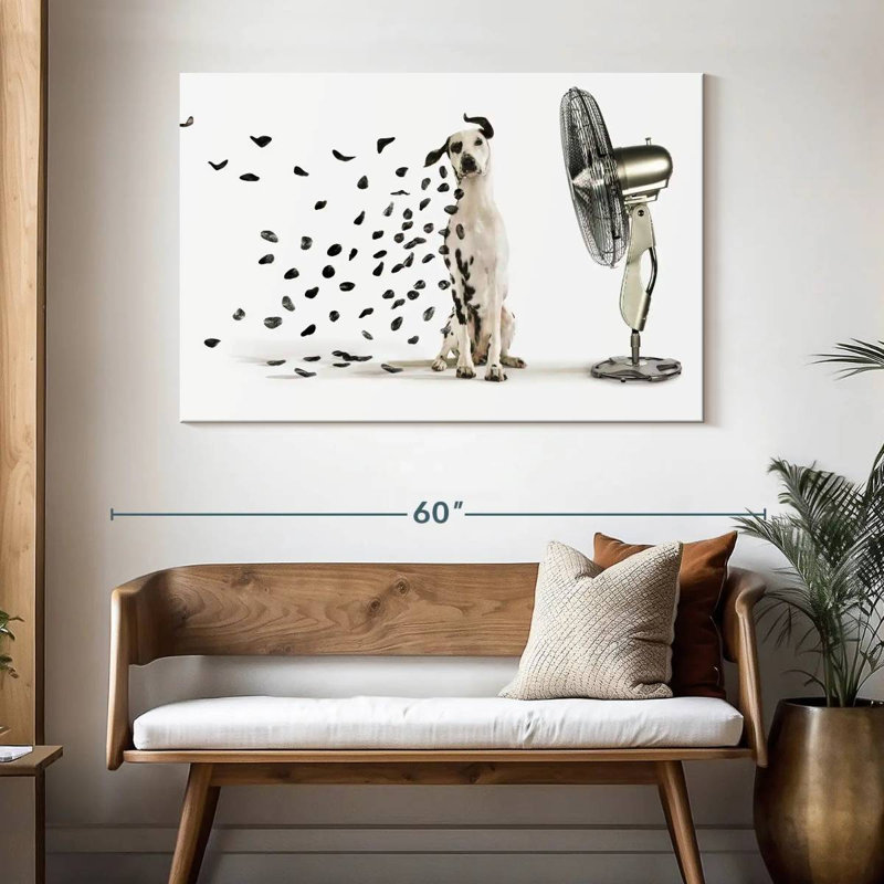 Windblown Dalmatian Spots Canvas Print, 48" H x 32" W x 1.25" D
