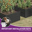 Set of 2 Metal Raised Garden Bed, 180x90x54cm-1076018774-1076018768