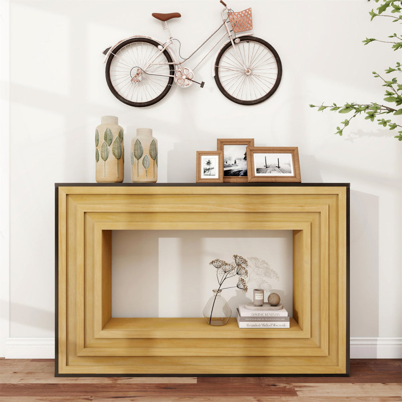 Console Modern Contrast avec structure en bois stratifié