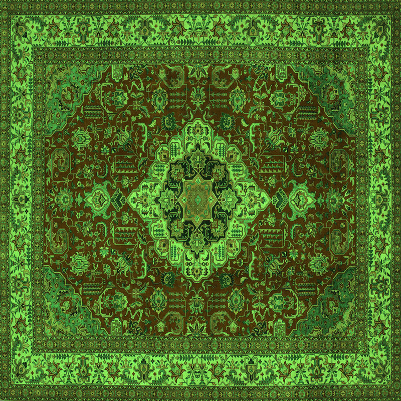 Andreyna Performance Oriental Indoor Rug, Square 7'