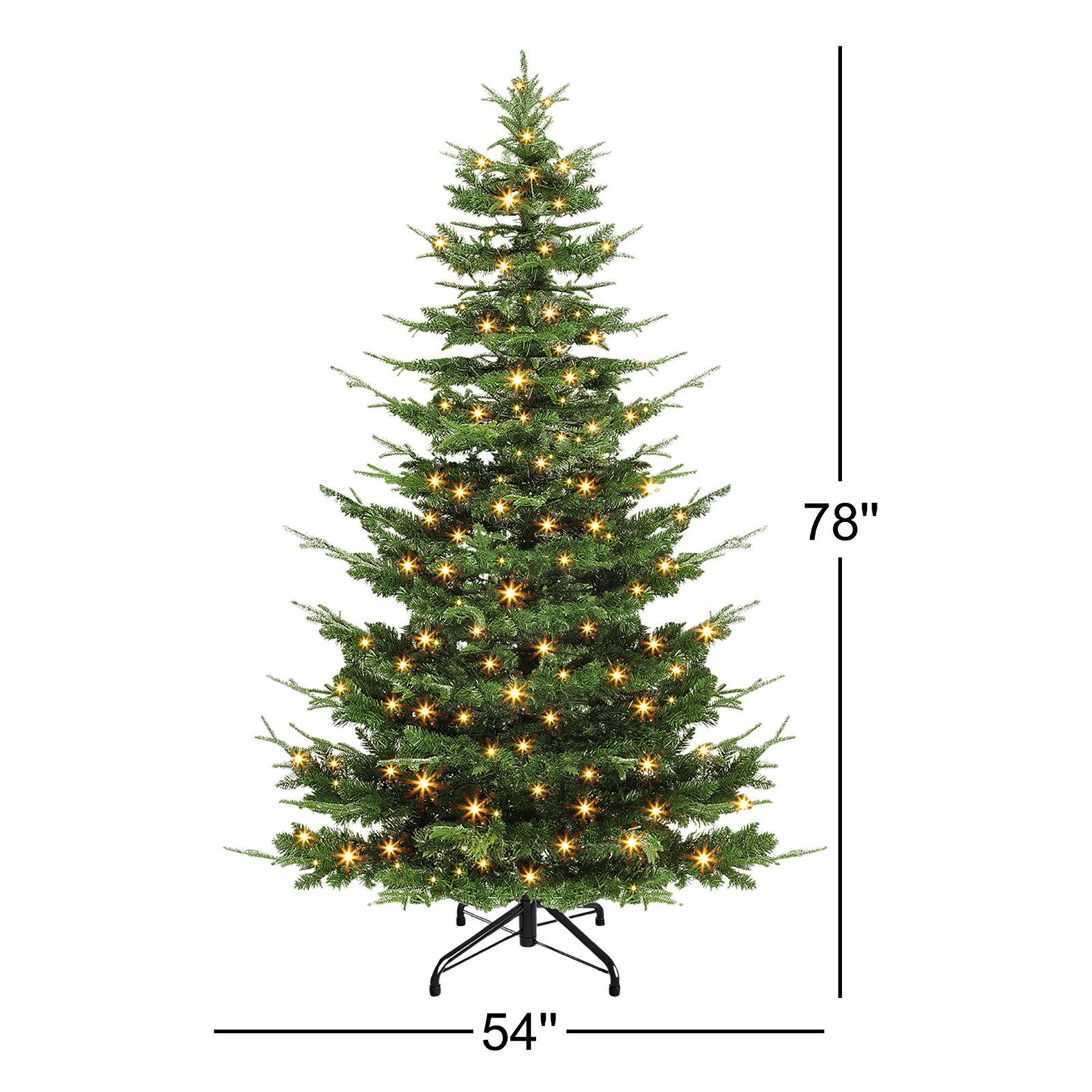 Frosted 7.5' Pre-Lit Fir Christmas Tree, 6.5'