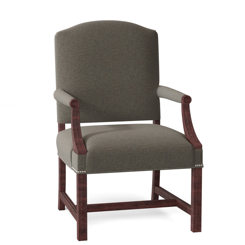 Fauteuil de 24,5 po de large Phillips, Nickel noir, Espresso, Polyester mastic 3152