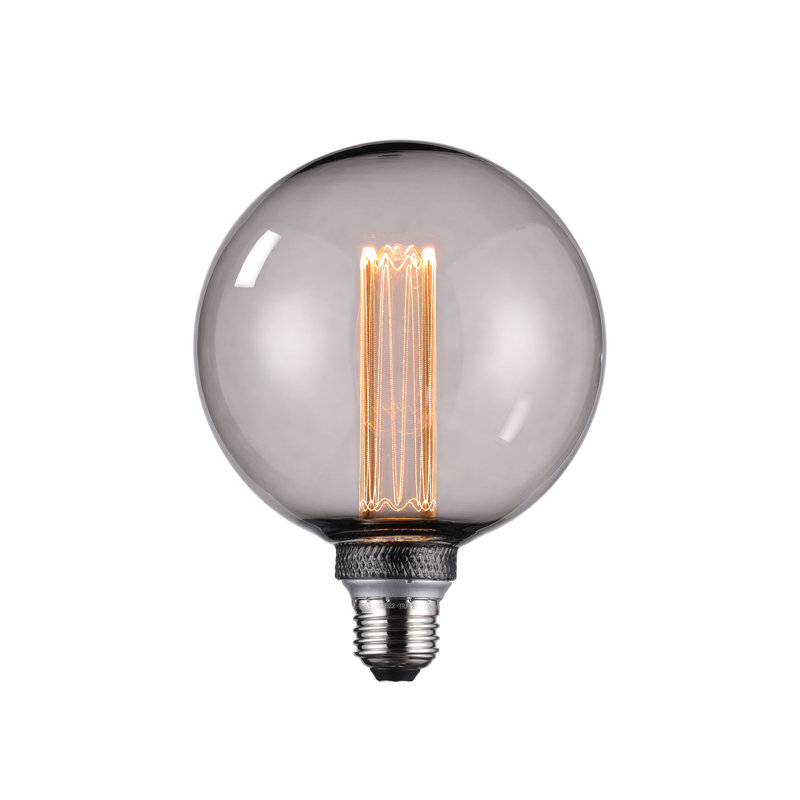 Ampoules DEL sphériques à DEL G125 à intensité variable, gris fumée, culot moyen E26, chaleur douce 2200K