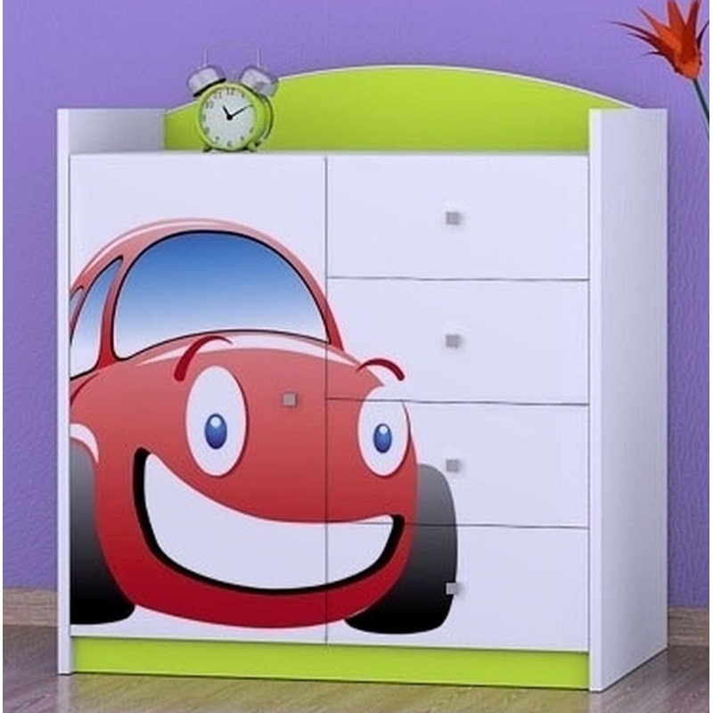 Nevarez Kids 4 - Drawer Combo Dresser, Green