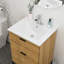 Lavabo de salle de bain rectangulaire en céramique avec trop-plein 24 po Skyline