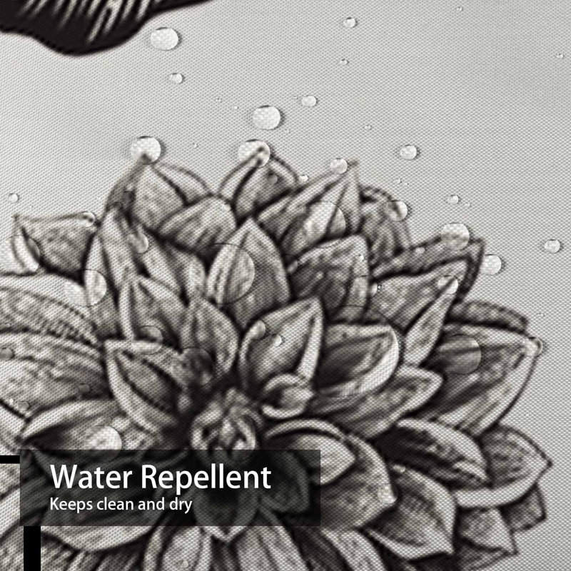 Rideau de douche imperméable à motif floral avec baies Botanica, L 72 po x l 72 po