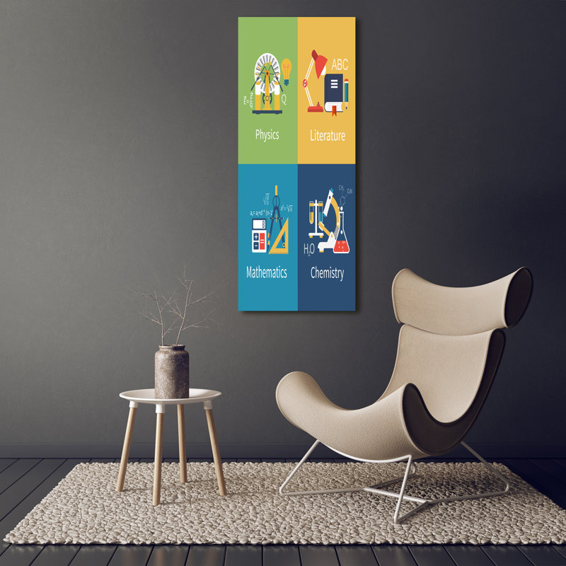 School Subjects - Wrapped Canvas Print
