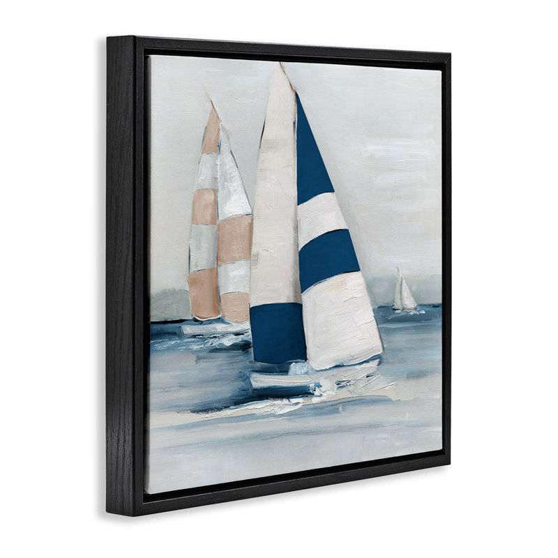 Cadre flottant rayé, conception de Sally Swatland, Cadre flottant noir de jais, H 18 po x l 18 po
