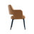 Hickson Leatherette Dining Arm Chair with Metal Legs in Stone-1036469734-1037030197