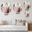 «Rose Rosegold Circle Complexity II - Abstrait moderne, formes transitionnelles, art mural rond en métal-88627878