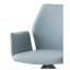 Fauteuil pivotant en cuir fleur G 24 po x P 24 po x H 34 po Segismunda