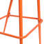 Tabourets de bar d'extérieur à structure en aluminium à hauteur d'assise de 29 po avec dossier en forme de feston tissé à la corde, ensemble de 2, orange-1644228417