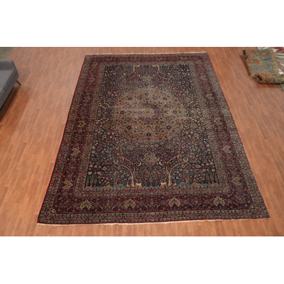 Antique Vegetable Dye Traditional Large Rug 12x16