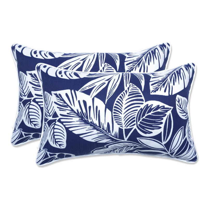  Coussin floral, Bleu marine