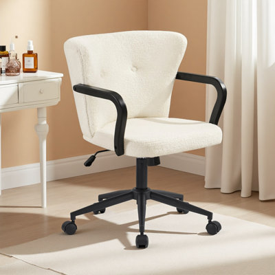 Teddy Fabric Home Office Chair, Adjustable Height, 360° Swivel