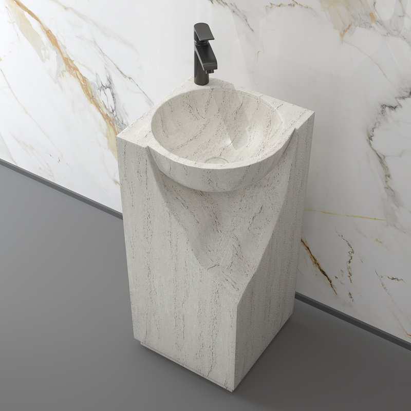 Lavabo de salle de bain 34 po, Blanc
