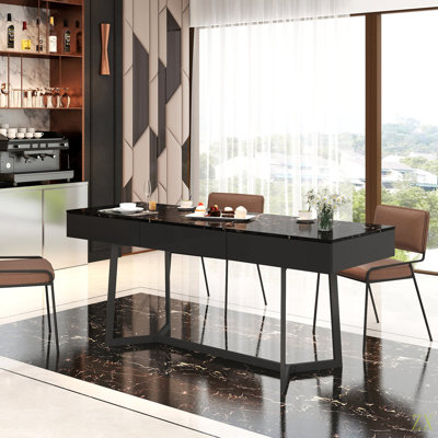 Modern 70.87" Computer Desk, Study & Work Desk, Y-Shaped Metal Legs by Ivy Bronx