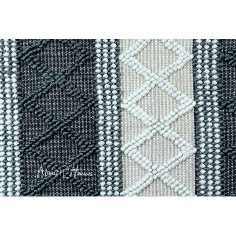 Azat Geometric Hand Woven Indoor / Outdoor Area Rug, Rectangle 80cm x 150cm