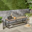 Banc industriel en bois et métal Jeco-131435268