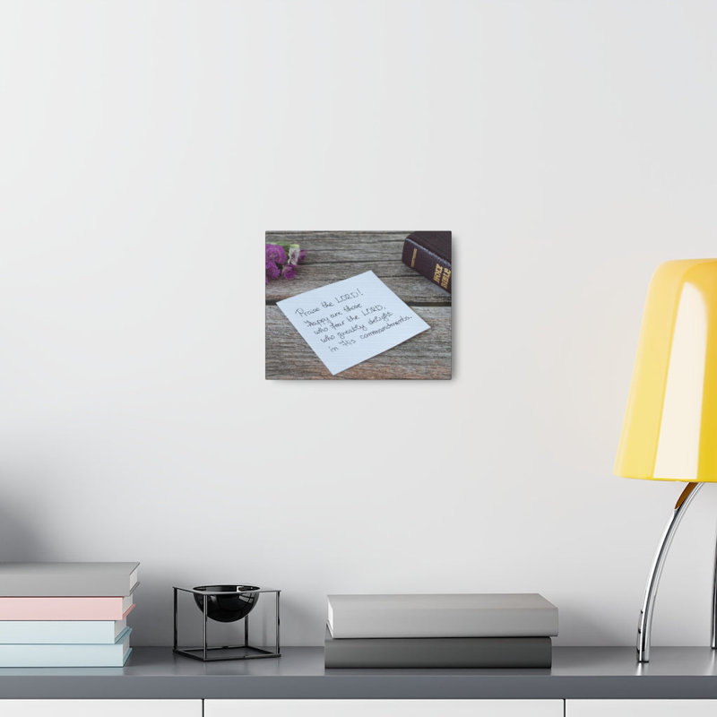 Praise The Lord Wood - Wrapped Canvas Print, 30cm H x 41cm W