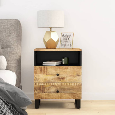 Nikos 50cm W Metal Bedside Table
