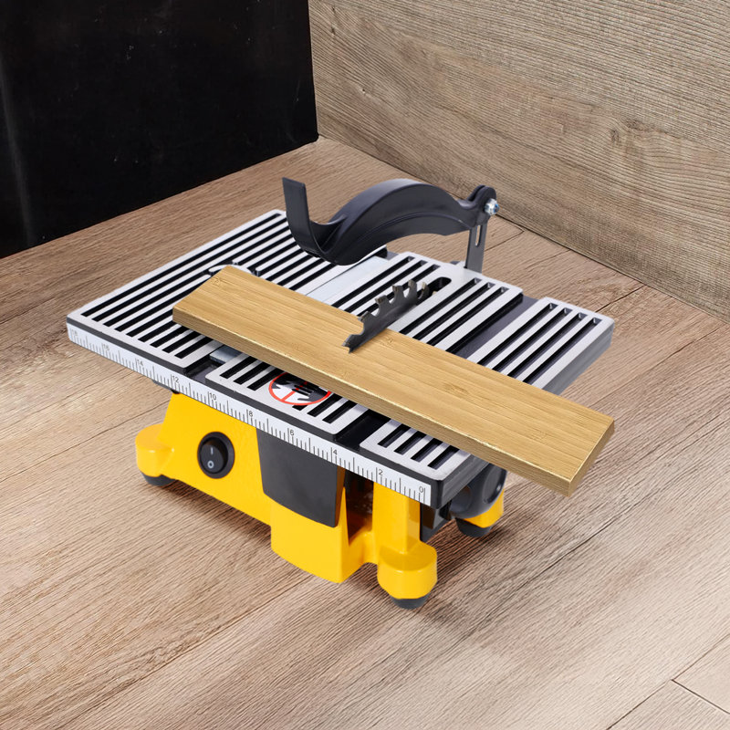 4" 90W Mini Table Saw 3 Blades Precision Cut Metal Wood Moulding