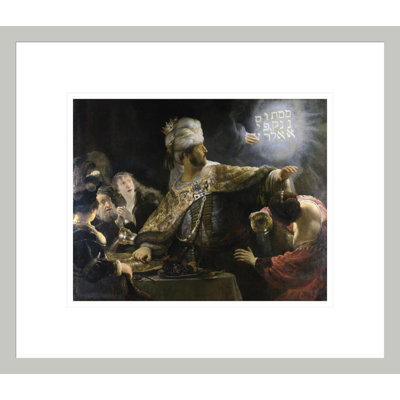 «Belshazzar's Feast» par Rembrandt van Rijn - Estampe numérique encadrée