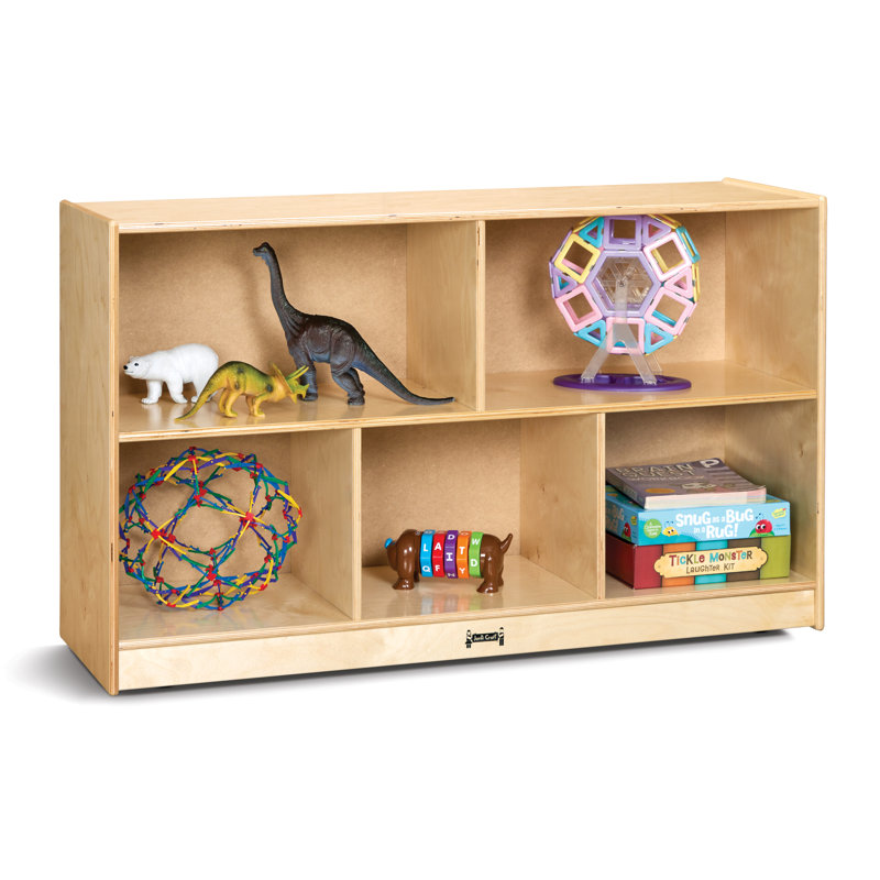 Jonti-Craft Low Single Mobile Storage Unit, Plywood, 24.5" H x 48" W x 15" D
